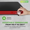image:imageNutriChef Electric Warming Tray  Glass Surface Hot Serving Tray  Adjustable Temperature 140F to 230F  Energy Efficient amp Space Saving  Perfect for BuffetsParties amp More  212 x 165 IN  BlackRed