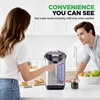 image:imageNutriChef Digital Water Boiler and Warmer  5L528 Qt Stainless Electric Hot Water Dispenser wLCD Display Rotating Base Keep Warm Auto Shut Off Safety Lock Instant Heating for Coffee amp Tea5 Liter