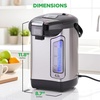 image:imageNutriChef Digital Water Boiler and Warmer  5L528 Qt Stainless Electric Hot Water Dispenser wLCD Display Rotating Base Keep Warm Auto Shut Off Safety Lock Instant Heating for Coffee amp Tea4 Liter