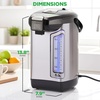 image:imageNutriChef Digital Water Boiler and Warmer  5L528 Qt Stainless Electric Hot Water Dispenser wLCD Display Rotating Base Keep Warm Auto Shut Off Safety Lock Instant Heating for Coffee amp Tea5 Liter