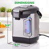 image:imageNutriChef Digital Water Boiler and Warmer  5L528 Qt Stainless Electric Hot Water Dispenser wLCD Display Rotating Base Keep Warm Auto Shut Off Safety Lock Instant Heating for Coffee amp Tea3 Liter