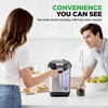 image:imageNutriChef Digital Water Boiler and Warmer  5L528 Qt Stainless Electric Hot Water Dispenser wLCD Display Rotating Base Keep Warm Auto Shut Off Safety Lock Instant Heating for Coffee amp Tea4 Liter
