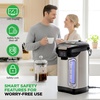 image:imageNutriChef Digital Water Boiler and Warmer  5L528 Qt Stainless Electric Hot Water Dispenser wLCD Display Rotating Base Keep Warm Auto Shut Off Safety Lock Instant Heating for Coffee amp Tea5 Liter