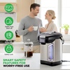 image:imageNutriChef Digital Water Boiler and Warmer  5L528 Qt Stainless Electric Hot Water Dispenser wLCD Display Rotating Base Keep Warm Auto Shut Off Safety Lock Instant Heating for Coffee amp Tea4 Liter