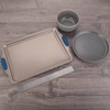 image:imageNutriChef 15 Nonstick Cookie Sheet for Baking  Premium Grade Carbon Steel NonStick Baking amp Roasting Pan w Silicone Handles  Dishwasher Safe Champagne Gold