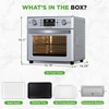 image:imageNutriChef 26QT Air Fryer Oven  Countertop Convection Toaster amp Air Fryer  360 Rotisserie Feature  10 Digital Presets  Includes Drip Tray Air Frying Basket amp Bake Rack 15x16x14  Stainless Steel