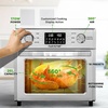 image:imageNutriChef 26QT Air Fryer Oven  Countertop Convection Toaster amp Air Fryer  360 Rotisserie Feature  10 Digital Presets  Includes Drip Tray Air Frying Basket amp Bake Rack 15x16x14  Stainless Steel