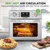 image:imageNutriChef 26QT Air Fryer Oven  Countertop Convection Toaster amp Air Fryer  360 Rotisserie Feature  10 Digital Presets  Includes Drip Tray Air Frying Basket amp Bake Rack 15x16x14  Stainless Steel