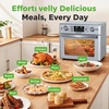 image:imageNutriChef 26QT Air Fryer Oven  Countertop Convection Toaster amp Air Fryer  360 Rotisserie Feature  10 Digital Presets  Includes Drip Tray Air Frying Basket amp Bake Rack 15x16x14  Stainless Steel