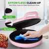 image:imageNutriChef Countertop Pizza Maker  1500W NonStick Electric Pizza Cooker  Make 12 Personal Pizzas Eggs Toast amp More  CoolTouch Handles Compact amp SpaceSaving  Temp Range 175400F  RedPink