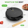 image:imageNutriChef Countertop Pizza Maker  1500W NonStick Electric Pizza Cooker  Make 12 Personal Pizzas Eggs Toast amp More  CoolTouch Handles Compact amp SpaceSaving  Temp Range 175400F  RedBlack