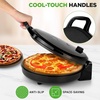 image:imageNutriChef Countertop Pizza Maker  1500W NonStick Electric Pizza Cooker  Make 12 Personal Pizzas Eggs Toast amp More  CoolTouch Handles Compact amp SpaceSaving  Temp Range 175400F  RedBlack