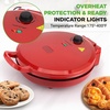 image:imageNutriChef Countertop Pizza Maker  1500W NonStick Electric Pizza Cooker  Make 12 Personal Pizzas Eggs Toast amp More  CoolTouch Handles Compact amp SpaceSaving  Temp Range 175400F  RedRed