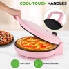 image:imageNutriChef Countertop Pizza Maker  1500W NonStick Electric Pizza Cooker  Make 12 Personal Pizzas Eggs Toast amp More  CoolTouch Handles Compact amp SpaceSaving  Temp Range 175400F  RedPink