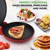 image:imageNutriChef Countertop Pizza Maker  1500W NonStick Electric Pizza Cooker  Make 12 Personal Pizzas Eggs Toast amp More  CoolTouch Handles Compact amp SpaceSaving  Temp Range 175400F  RedRed