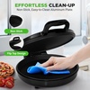 image:imageNutriChef Countertop Pizza Maker  1500W NonStick Electric Pizza Cooker  Make 12 Personal Pizzas Eggs Toast amp More  CoolTouch Handles Compact amp SpaceSaving  Temp Range 175400F  RedBlack