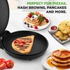 image:imageNutriChef Countertop Pizza Maker  1500W NonStick Electric Pizza Cooker  Make 12 Personal Pizzas Eggs Toast amp More  CoolTouch Handles Compact amp SpaceSaving  Temp Range 175400F  RedBlack