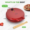 image:imageNutriChef Countertop Pizza Maker  1500W NonStick Electric Pizza Cooker  Make 12 Personal Pizzas Eggs Toast amp More  CoolTouch Handles Compact amp SpaceSaving  Temp Range 175400F  RedRed
