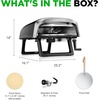 image:imageNutriChef Outdoor Pizza Oven with 360 Rotating Pizza Stone  Adjustable Heat Control Dial Includes Pizza Peel Stone amp Regulator with Hose  Cooks 12 Pizza in 60 seconds  252 x 161 x 14 INShort Handle