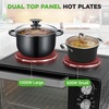 image:imageNutrichef 2in1 Convection Oven amp Cooker  30 Quart 1500W MultiFunction Kitchen Oven with Dual Hot Plates 7 Cooking Modes Including Rotisserie Broil Bake  196 x 160 x 135 Inches
