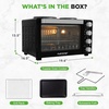 image:imageNutrichef 2in1 Convection Oven amp Cooker  30 Quart 1500W MultiFunction Kitchen Oven with Dual Hot Plates 7 Cooking Modes Including Rotisserie Broil Bake  196 x 160 x 135 Inches