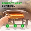 image:imageNutrichef Outdoor Pizza Oven  Cook 12 Pizza in 60 Seconds  Manual 360 Rotating Pizza Stone  Adjustable Heat  Includes Pizza Peel Pizza Cutter Stone Cover amp Hose  Long HandleLong Handle