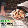 image:imageNutrichef Outdoor Pizza Oven  Cook 12 Pizza in 60 Seconds  Manual 360 Rotating Pizza Stone  Adjustable Heat  Includes Pizza Peel Pizza Cutter Stone Cover amp Hose  Long HandleShort Handle