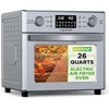 image:imageNutriChef 26L Electric Air Fryer Oven  1700W Countertop Rotisserie amp Air Fryer  360 Rotating Feature  10 Menu Presets  Includes Drip Tray Air Frying Basket amp Bake Rack 15x16x14  Stainless Steel
