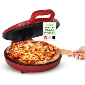 image:imageNutriChef Countertop Pizza Maker  1500W NonStick Electric Pizza Cooker  Make 12 Personal Pizzas Eggs Toast amp More  CoolTouch Handles Compact amp SpaceSaving  Temp Range 175400F  RedRed