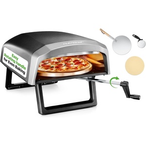 image:imageNutriChef Outdoor Pizza Oven with 360 Rotating Pizza Stone  Adjustable Heat Control Dial Includes Pizza Peel Stone amp Regulator with Hose  Cooks 12 Pizza in 60 seconds  252 x 161 x 14 INLong Handle