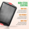 image:image15 Non Stick Cookie Sheet Medium Gray Commercial Grade Restaurant Quality Carbon Metal Bakeware with Red Silicone Handles Compatible with Model NCSBS3S
