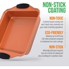 image:imageJovial Non Stick Cake Square Pan Deluxe Copper Carbon Steel Pan with Blue Silicone Handles Quality Metal Bakeware For Cooking amp Baking Cake Loaf Muffins amp More Compatible with Model NCSBS54S