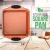 image:imageJovial Non Stick Cake Square Pan Deluxe Copper Carbon Steel Pan with Blue Silicone Handles Quality Metal Bakeware For Cooking amp Baking Cake Loaf Muffins amp More Compatible with Model NCSBS54S
