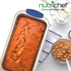 image:imageNon Stick Loaf Baking Pan Deluxe Gold Carbon Steel Pan with Blue Silicone Handles Quality Metal Bakeware For Cooking amp Baking Cake Loaf Muffins amp More Compatible with Model NCSBSG36Gold