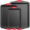 image:imageNutriChef 10Piece NonStick Kitchen Oven Baking Pans With 3Piece Cookie Sheet Set Commercial Grade Metal Bakeware
