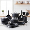 image:imageNutriChef 20Piece Nonstick Cookware Set  Pots and Pans Set with Bakeware amp Utensils Dutch Oven Induction Compatible PFOA amp PFOS Free Tempered Glass Lids Aluminum Brown
