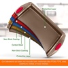 image:imageNutriChef 2Piece Baking Pan Set  Premium NonStick Coating Carbon Steel Bakeware w Silicone Handles  PFOA PFOS PTFE Free Kitchen Oven Bake Tray Cookie Sheets  Dark Gray 173x114x12Bronze
