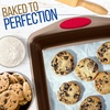 image:imageNutriChef 2Piece Nonstick Baking Pan Set  Carbon Steel Cookie Sheet wRed Silicone Grip Handles  Durable HeavyDuty Bakeware for Even Heat Distribution  Oven Safe Easy Cleanup  BlackGold