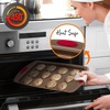 image:imageNutriChef 2Piece Nonstick Baking Pan Set  Carbon Steel Cookie Sheet wRed Silicone Grip Handles  Durable HeavyDuty Bakeware for Even Heat Distribution  Oven Safe Easy Cleanup  BlackGold