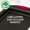 image:imageNutriChef 2Piece Nonstick Baking Pan Set  Carbon Steel Cookie Sheet wRed Silicone Grip Handles  Durable HeavyDuty Bakeware for Even Heat Distribution  Oven Safe Easy Cleanup  BlackBlack