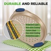 image:imageNutriChef 3Piece Pizza Tray Set with Silicone Handles  Round Nonstick Pizza Pan with Perforated Holes Durable Carbon Steel Small Medium Large Sizes  Ideal for Crispy Evenly Baked Pizzas GoldGold