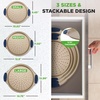 image:imageNutriChef 3Piece Pizza Tray Set with Silicone Handles  Round Nonstick Pizza Pan with Perforated Holes Durable Carbon Steel Small Medium Large Sizes  Ideal for Crispy Evenly Baked Pizzas GoldGold