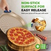 image:imageNutriChef 3Piece Pizza Tray Set with Silicone Handles  Round Nonstick Pizza Pan with Perforated Holes Durable Carbon Steel Small Medium Large Sizes  Ideal for Crispy Evenly Baked Pizzas GoldGold