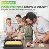 image:imageNutriChef 8Piece Stackable Bakeware Set  Carbon Steel NonStick Baking Pan Set  Includes Sheet Muffin Round Loaf Square Cake amp Deep Pans  No PFOA amp PFOS  Oven Safe to 450 F  Marble CreamBlack Marble