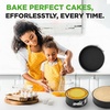 image:imageNutriChef 9 Inch Nonstick Cheesecake Springform Cake Pan  Stainless Steel Clasp amp Removable Bottom  Durable Stainless Steel Cheesecake Pan  Easy to Clean  Includes 100 Parchment Papers  BlackSet of 3