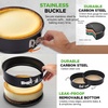 image:imageNutriChef 9 Inch Nonstick Cheesecake Springform Cake Pan  Stainless Steel Clasp amp Removable Bottom  Durable Stainless Steel Cheesecake Pan  Easy to Clean  Includes 100 Parchment Papers  BlackSet of 3