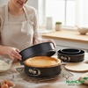 image:imageNutriChef 9 Inch Nonstick Cheesecake Springform Cake Pan  Stainless Steel Clasp amp Removable Bottom  Durable Stainless Steel Cheesecake Pan  Easy to Clean  Includes 100 Parchment Papers  BlackSet of 3