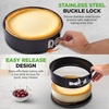 image:imageNutriChef 9 Inch Nonstick Cheesecake Springform Cake Pan  Stainless Steel Clasp amp Removable Bottom  Durable Stainless Steel Cheesecake Pan  Easy to Clean  Includes 100 Parchment Papers  BlackSingle