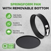 image:imageNutriChef 9 Inch Nonstick Cheesecake Springform Cake Pan  Stainless Steel Clasp amp Removable Bottom  Durable Stainless Steel Cheesecake Pan  Easy to Clean  Includes 100 Parchment Papers  BlackSingle