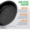 image:imageNutriChef 9Inch Round Cake Pan  Nonstick Carbon Steel Baking Pan w Even Heating for Uniform Baking  Dishwasher Safe Bakeware BlackBlack